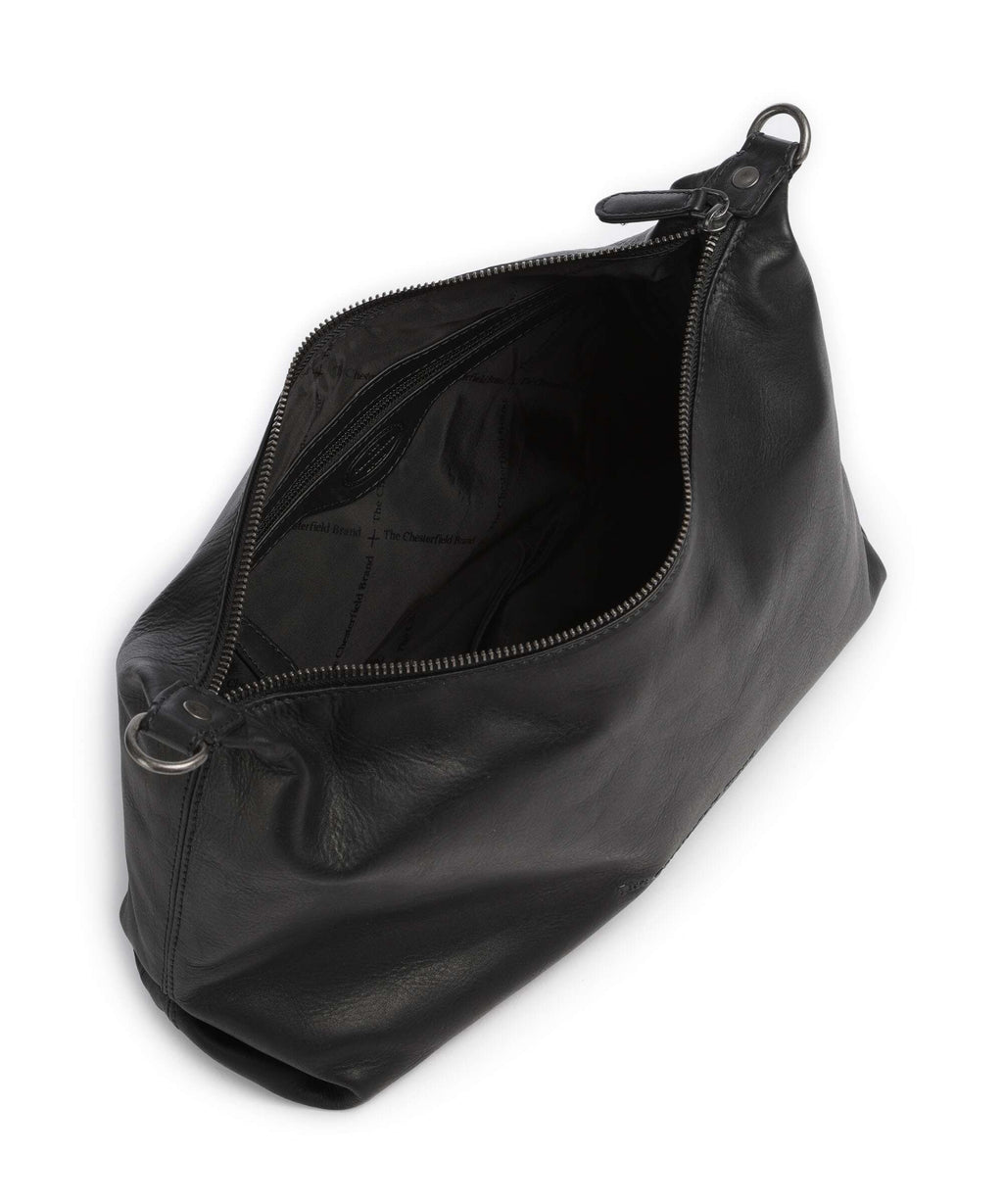 The Chesterfield Brand Wax Pull Up Cow Skara Hobo bag black