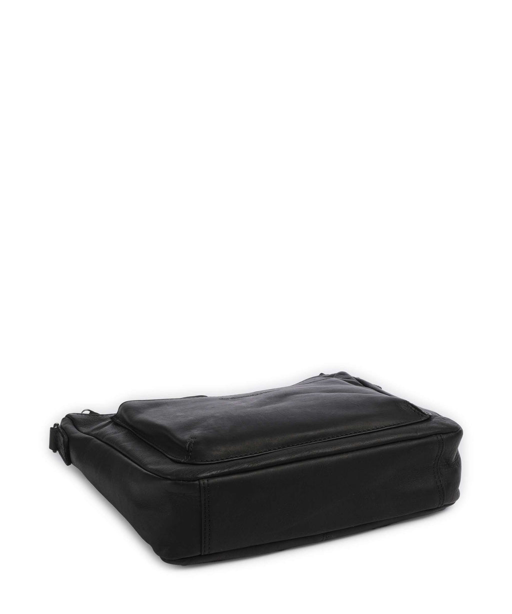 The Chesterfield Brand Wax Pull Up Cow Tivra Shoulder bag black