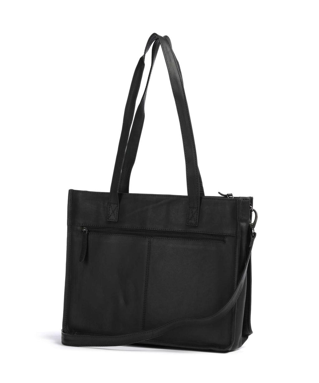 The Chesterfield Brand Wax Pull Up Cow Adana Tote bag black