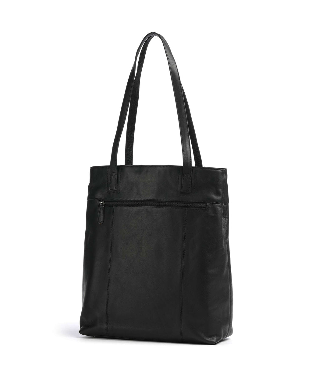 The Chesterfield Brand Wax Pull Up Cow Solvia Tote bag black