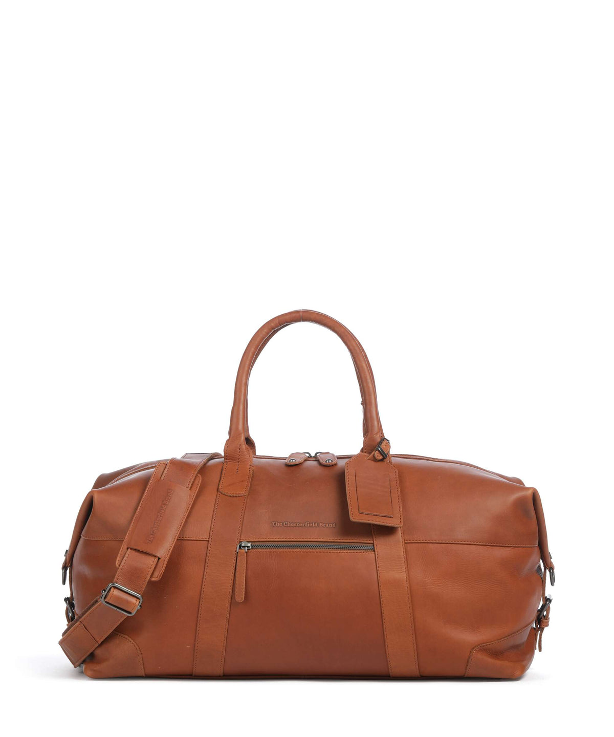 The Chesterfield Brand Wax Pull Up Cow Portsmouth 2 Weekend bag cognac