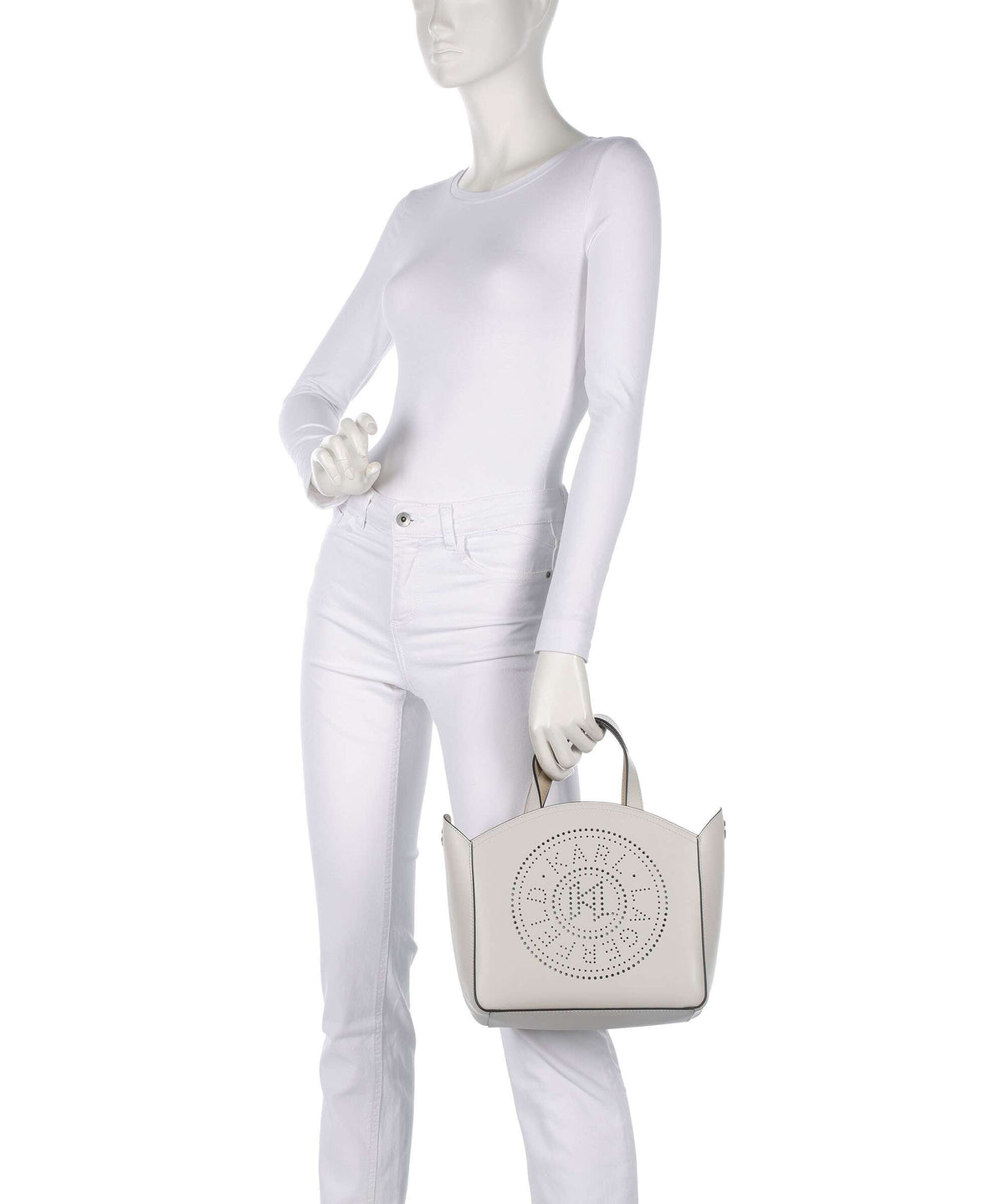 Karl Lagerfeld K/Circle Small Handbag cement