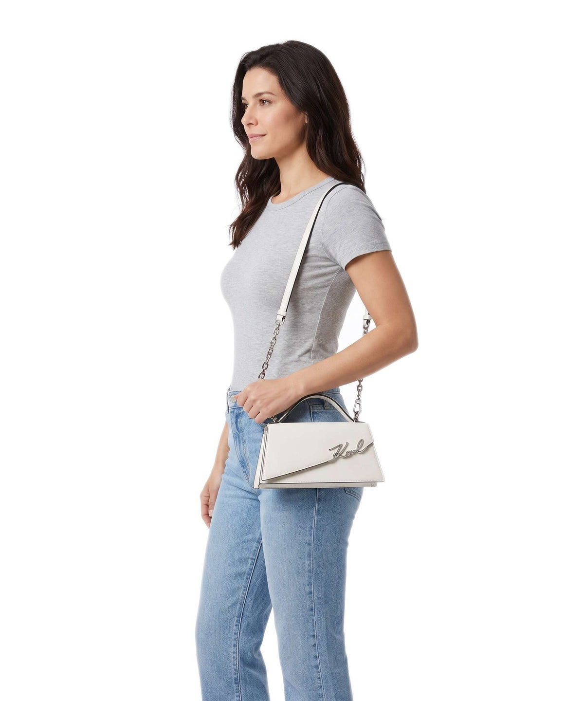 Karl Lagerfeld K/Signature Crossbody bag offwhite