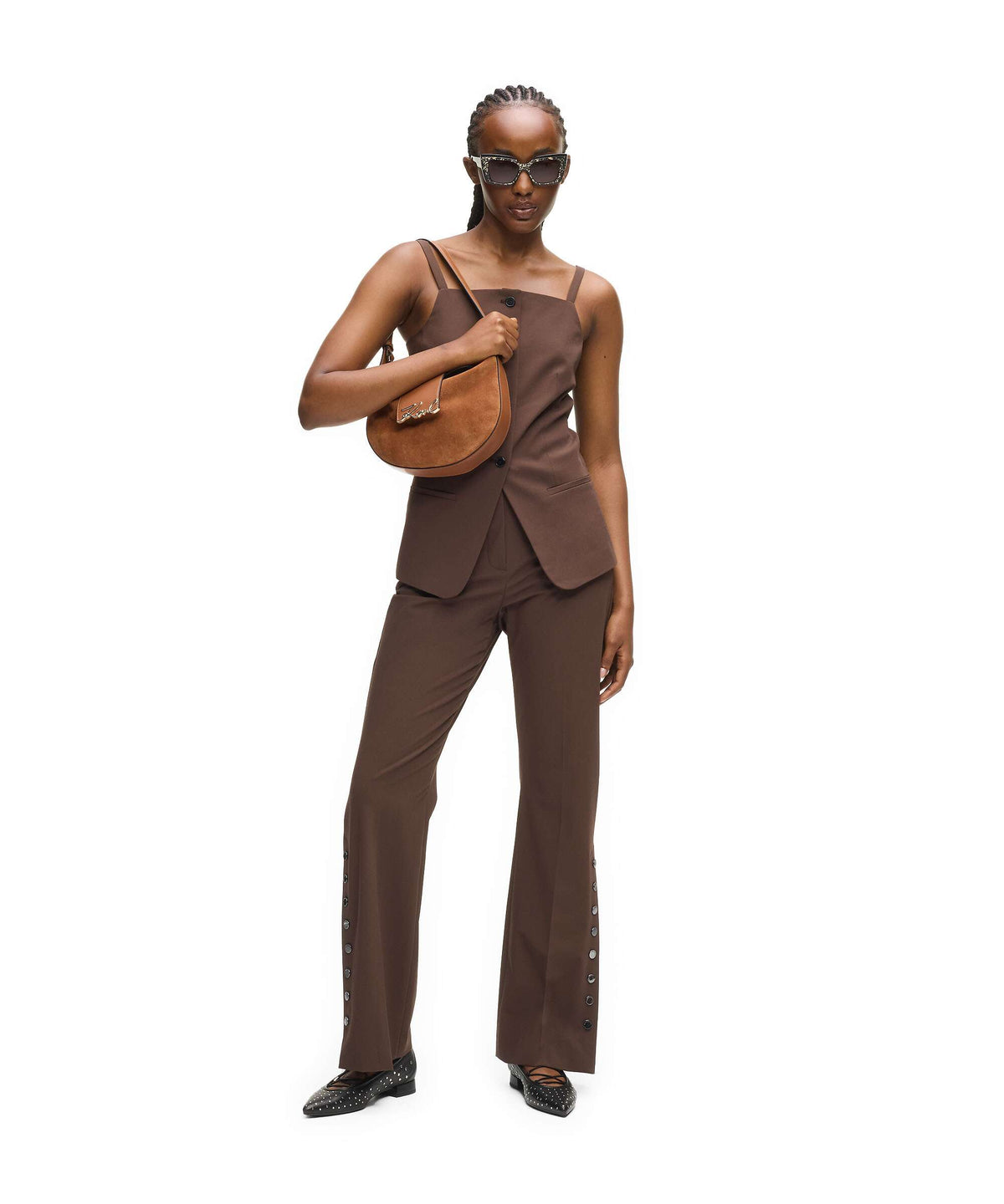 Karl Lagerfeld K/Signature Hobo bag dark tan
