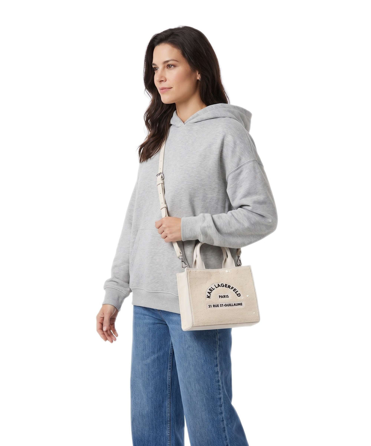 Karl Lagerfeld K/Rue St Guillaume Mini Crossbody bag natural