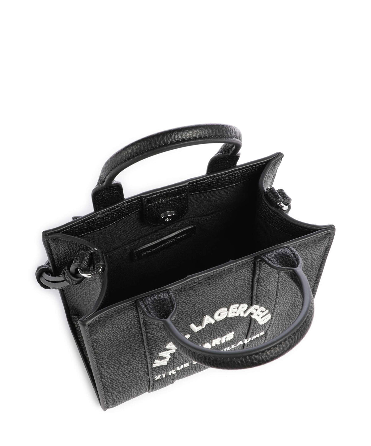 Karl Lagerfeld K/Rue St Guillaume Mini Handbag white/black